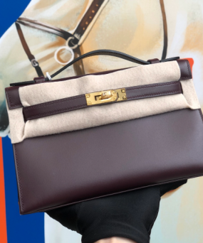 에르메스 미니 켈리백22 보르도 금장